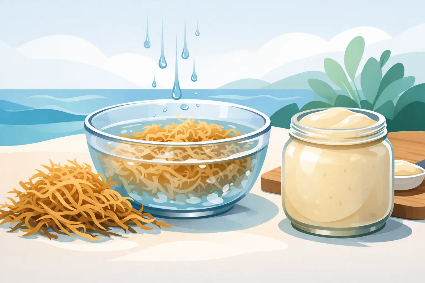 Dried Moss Soaking for Smooth Sea Moss Gel