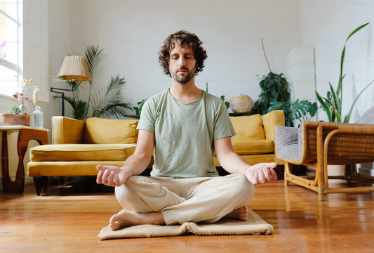 man working on his health